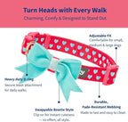 Blueberry Pet Dog Collar with Bowtie, Neck 14.5-20" Adjustable - Image 2