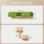 Cat Wall Shelves, 7-in-1 Solid Wood Wall-Mounted Cats Furniture Set - Image 2