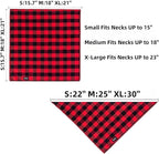 Buffalo Plaid Dog Bandanas Fall Christmas Small 6PCS Dog Gifts Red Blue Green - Image 2