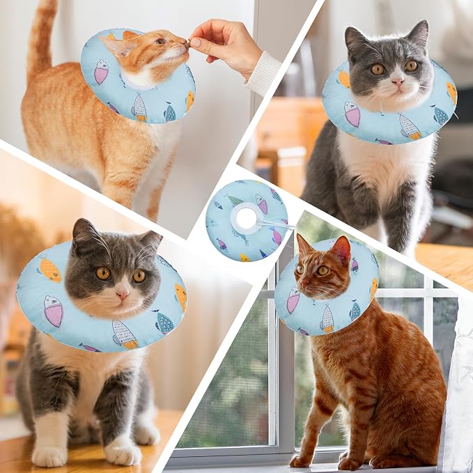 Cat Cone Collar Soft, Kitten Spay Soft Cones to Stop Licking, Cat Neck Donut - Image 7