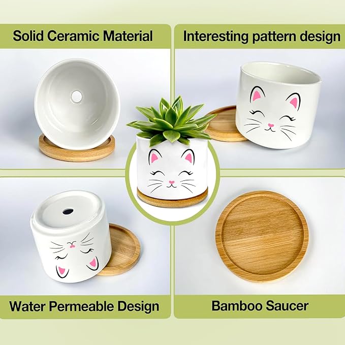 Window Garden Cat Planter Pots, Cat Loves Gifts - Image 3