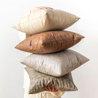 Pack of 4 Oversized Faux Leather Neutral Decorative Throw Pillow Covers 24x24 - Image 2