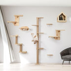 FUKUMARU Cat Wall Shelves, 2 Platform Kitten Wall Furniture, Tree Shape - Image 8