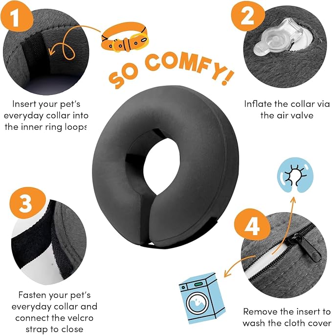 BENCMATE Inflatable Dog Cone Collar Alternative, Soft Dog Cone - Image 5
