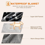 Waterproof Dog Blankets Pet Blanket, Soft Fluffy Sofa Car Bed Protector - Image 3