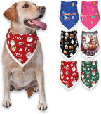 Christmas Dog Bandanas Santa Claus Dogs Scarf by PAPIAMENPET