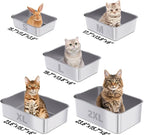 Stainless Steel Litter Box 2 Pack, 23.6“x15.7"x6" Deep Stainless Steel Cat - Image 7