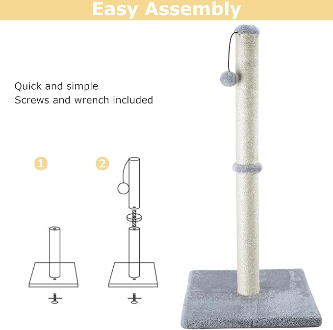 Dimaka 34" Tall Cat Scratching Post - Image 4