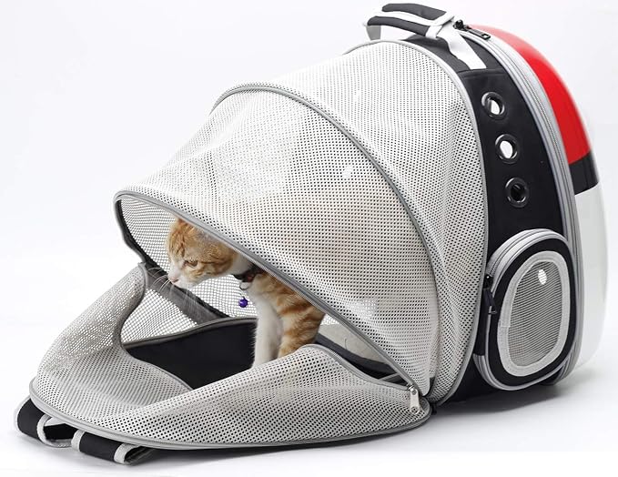 Back Expandable Cat Carrier Backpack, Backpack - Image 5