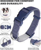 Dynmeow Soft and Breathable Cotton Dog Collar, Durable Adjustable Heavy-Duty - Image 2