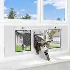 Full Size Cat Door Window Insert 27"-32" Various Sliding Windows, 4 Flexible - Image 9