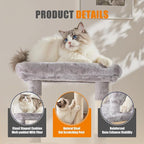 Sweetcrispy 63 inch Cat Tree Tower, Large Multi Level Cat Climbing Tower - Image 4