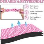 Dog Food Mat 17X30 Inch Pet Feeding Absorbent Mats - Image 2