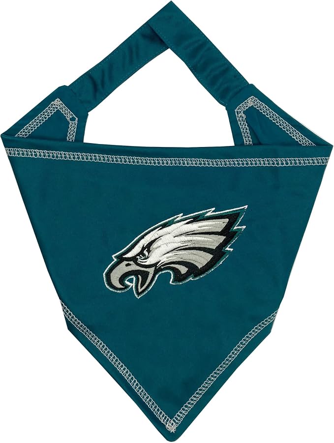 Pets First NFL Philadelphia Eagles TIE Bandana, Small/Medium. Dog Bandana Scarf by PETSFIRST