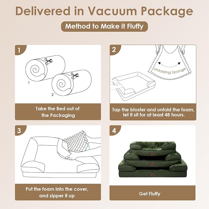 EHEYCIGA Orthopedic Dog Bed for Medium Dogs, Waterproof Memory Foam Medium Dog - Image 7