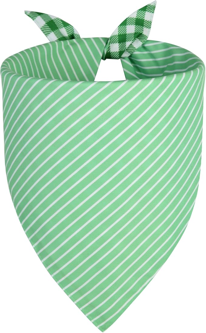Dog Bandana Green Large 1PCS, Summer Spring Scarf - Image 2