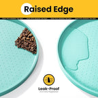 Dog Food Mat, 1/2 Inch Raised Edges Cat Feeding Mat - Image 2