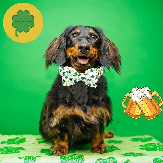 Lionheart glory Dog Bow Collar St. Patrick's Day Dog Collar - Image 4