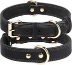 Joytale Leather Dog Collar for Small Dogs, Genuine Solid Sturdy Leather for by Joytale