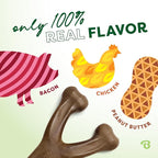 Medium 3-Pack, Benebone Wishbone Durable Dog Chew Toy - Image 2