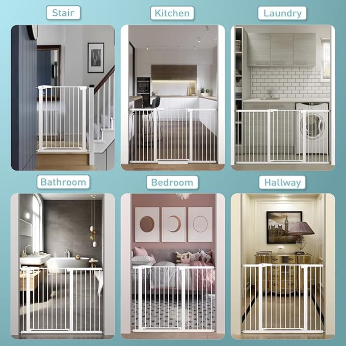 Fairy Baby 38" Extra Tall Baby Gate, 29.5"-40.5" Extra Wide Pet Gate - Image 8