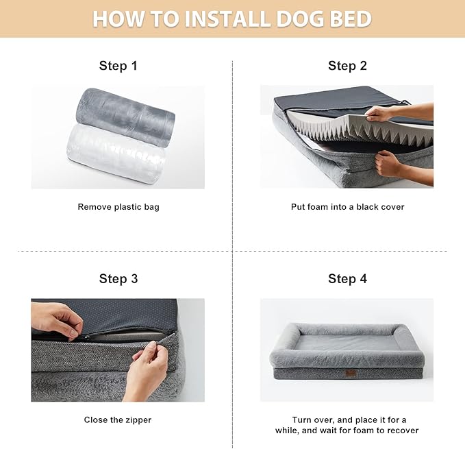 BFPETHOME Orthopedic Dog Bed for Large Sized Dogs – Washable Dog Couch Bed - Image 6