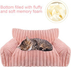 Cute Cat Couch Bed for Indoor Cats, Fluffy Pet Cat Sofa - Image 3