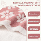 Waterproof Blanket for Dog Puppy Cat, Cute 3D Textured Flower Dog Blanket for - Image 3