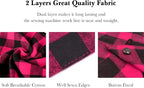 Plaid Dog Bandana with Button, Dual Layer Soft Cotton Triangle Dog Scarf - Image 5