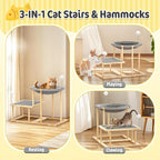 Pawaboo Elevated Cat Hammock Bed, 2-Tier Cats Bed - Image 3
