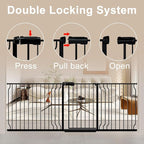 WAOWAO Baby Gate 29.13-43.3" Extra Wide Pressure Mounted Walk Through Swing - Image 4