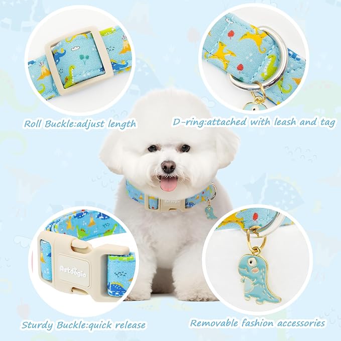 Dinosaur Dog Collar for Small Dogs, Cute Puppy Collars - Image 4