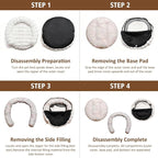 Dog Bed Couch Sofa for Small Medium Dogs and Cats Round Plush Orthopedic Sofa - Image 7