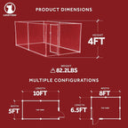 Lucky Dog Heavy Duty Outdoor Galvanized Chain Link Dog Kennel Enclosure - Image 2
