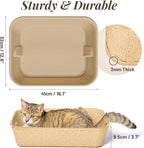 4 Pack Disposable Cat Litter Boxes, Durable Leak-Proof Cardboard Kitty Litter - Image 2