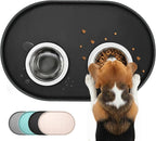 Dog Food Mat, Raised Edges Pet Food Mats by Conlun