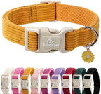 Cute Corduroy Dog Collar by Babolepet