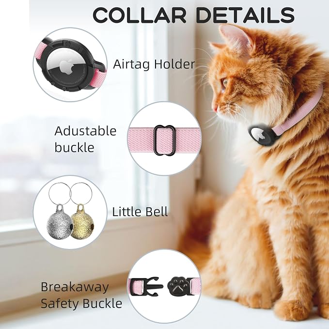 AirTag Cat Collars, Stretchy Collar - Image 6