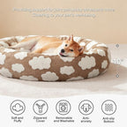 JOEJOY Donut Large Dog Bed, Cute Round Calming Dog Bed - Image 2
