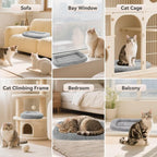 Cat Bed Washable Indoor Cat Cushion Bed, Soft and Cozy Plush Pet Bed-S - Image 6