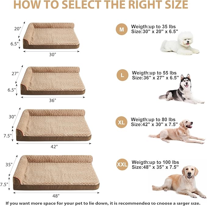 BFPETHOME Orthopedic Dog Beds for Extra Large Dogs, Waterproof Sofa XXL Dog Bed - Image 5