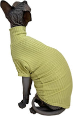 Sphynx Cats Shirt Cat Turtleneck Cotton Sweater Pullover Kitten T-Shirts - Image 4