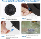 Solar Fountain, Floating Solar Powered Water Fountain Pump - Image 7