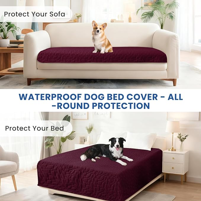 Waterproof Couch Covers for Pets, Waterproof Dog Bed Cover, Anti-Slip Soft Dog - Image 7