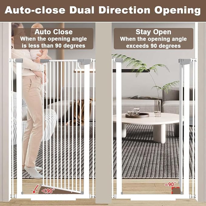 Fairy Baby 51.18" High Extra Tall Cat Gate, 29.5"-40.5" Wide Baby Gate - Image 5