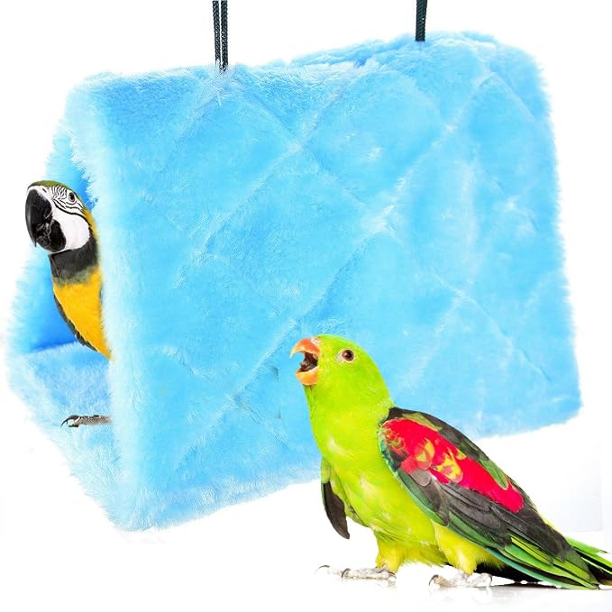 Winter Warm Bird Nest House Shed Hut Hanging Hammock Finch Cage Plush Fluffy by MOACC
