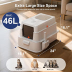 FURTIME Stainless Steel Litter Box - Image 3