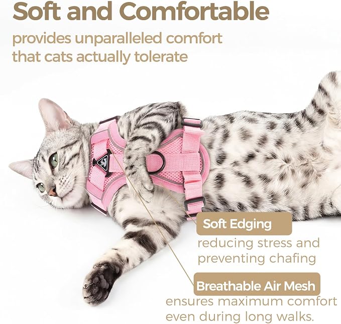 Cat Harness and Leash Set Escape Proof Tactical Small Kitten Harness Emotional - Image 7