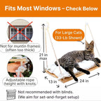 Large Cat Window Perch with Industrial-Grade Suction Cups – Solid Pine Wood - Image 5