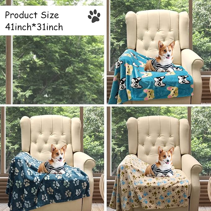 Rezutan 1 Pack 3 Blankets for Dogs, Dog Blanket for Large & Medium Pet Cat - Image 5